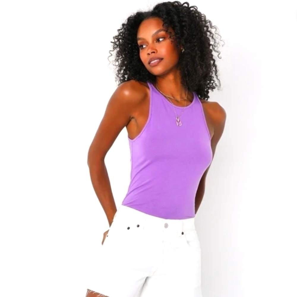 NWT LULUS Purple Tank Top 💜 sz small - Picture 2 of 6